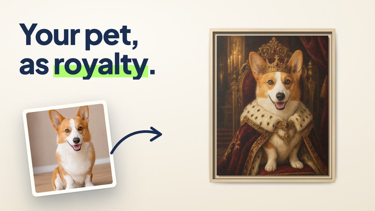 Watch: How to turn your pet's photo into a custom pet portrait
